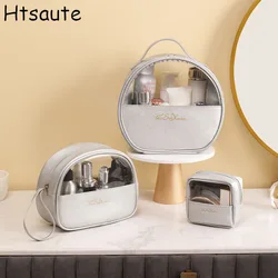 Outdoor Circular Cosmetic Bag Makeup Bag Women Toiletries Organizer Waterproof Storage For Cosametics Fashion Make up Pouch