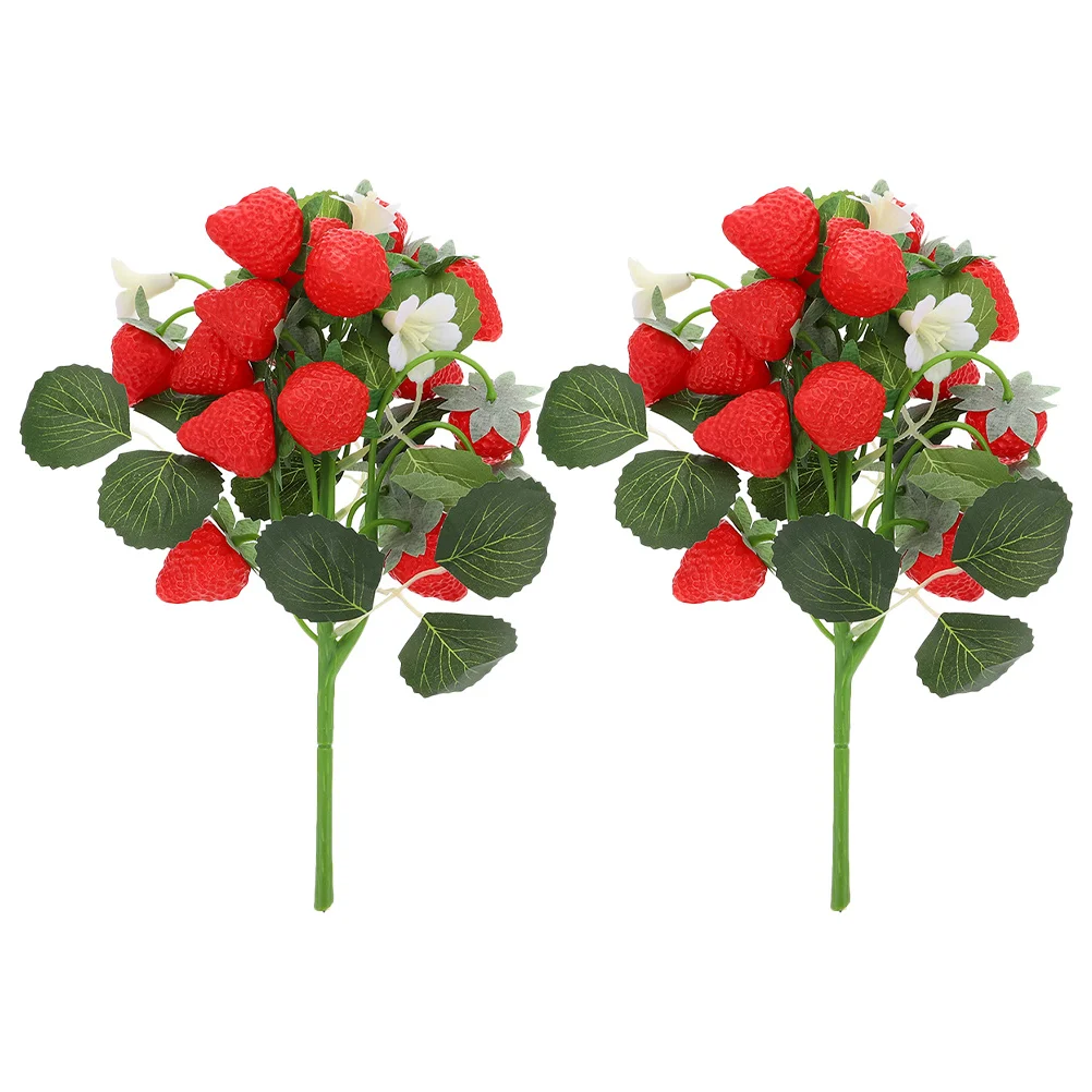 

2Pcs Faux Fruits Bouquet Artificial Realistic PVC Decorative Fake Plants for Home Office Kitchen Table
