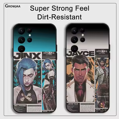 Hot Arcanes j-Jinxs Poster Art Phone Case For Samsung Galaxy S25 S24 S22 S23 Ultra S21 S20 Plus 5G Protective Silicone Funda