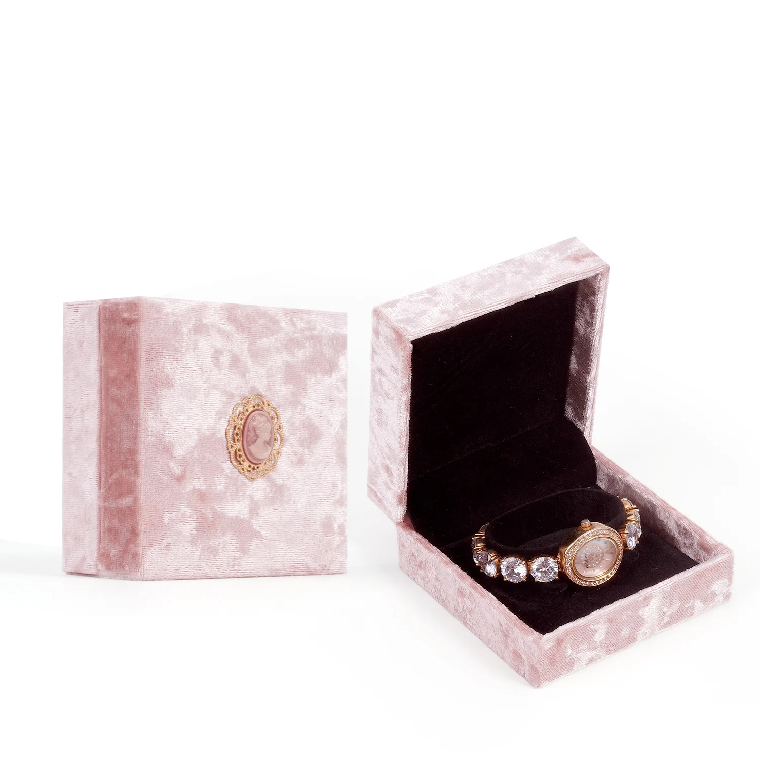 

Jewelry Box Velvet Ring Storage Box Pink Jewelry Display Case Pink Velvet Jewelry Box For Gifts For Women Birthday Gift