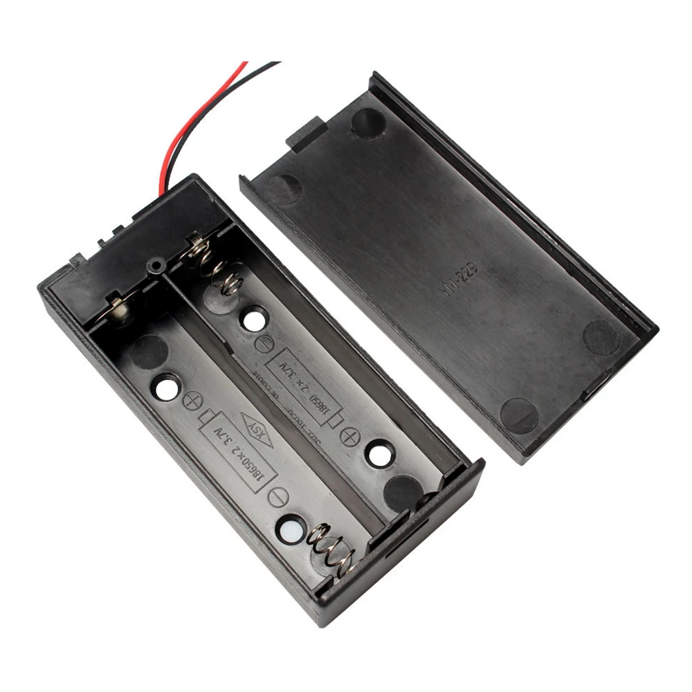 18650 Battery Case 3.7V 18650 Battery Box 2x18650 Batteries Holder 2 Slots Container with ON/OFF Switch Output Voltage 7.4V