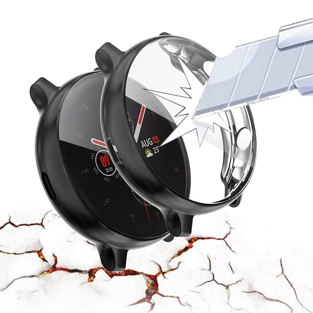 Soft Frame Full Screen Protector Coloful Plating TPU Case Watch Case Protective Cover For Samsung Galaxy Watch Active 2 40 44mm