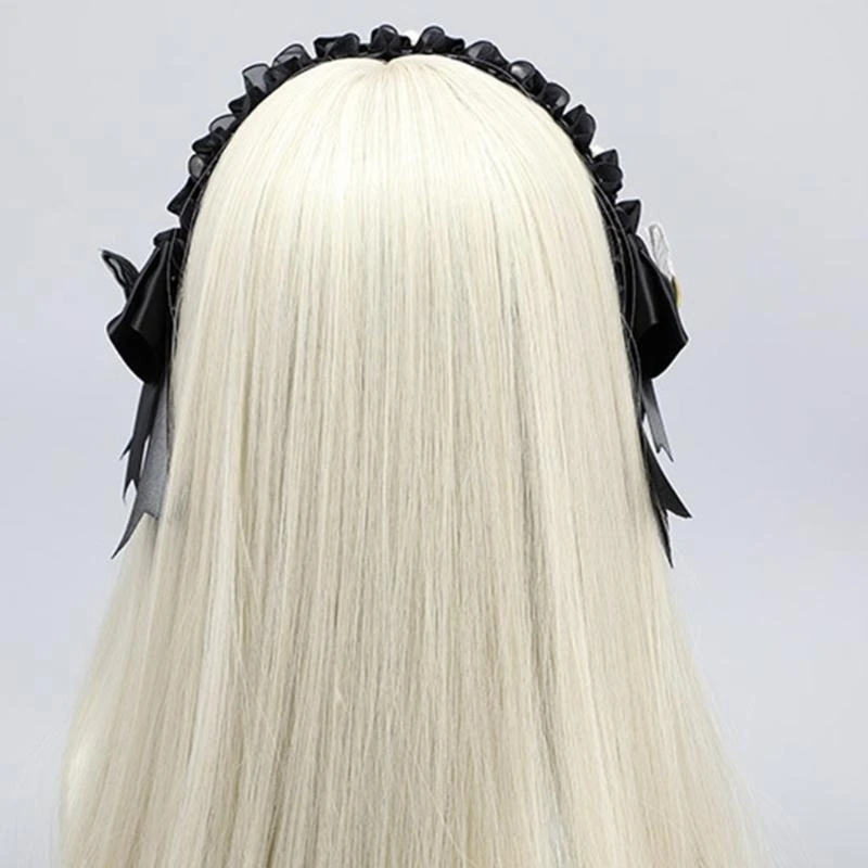 

Butterfly Headbands for Women Subculture Headbands Gothic Bows Dark Headwear Maid Flouncing Photography 15UB