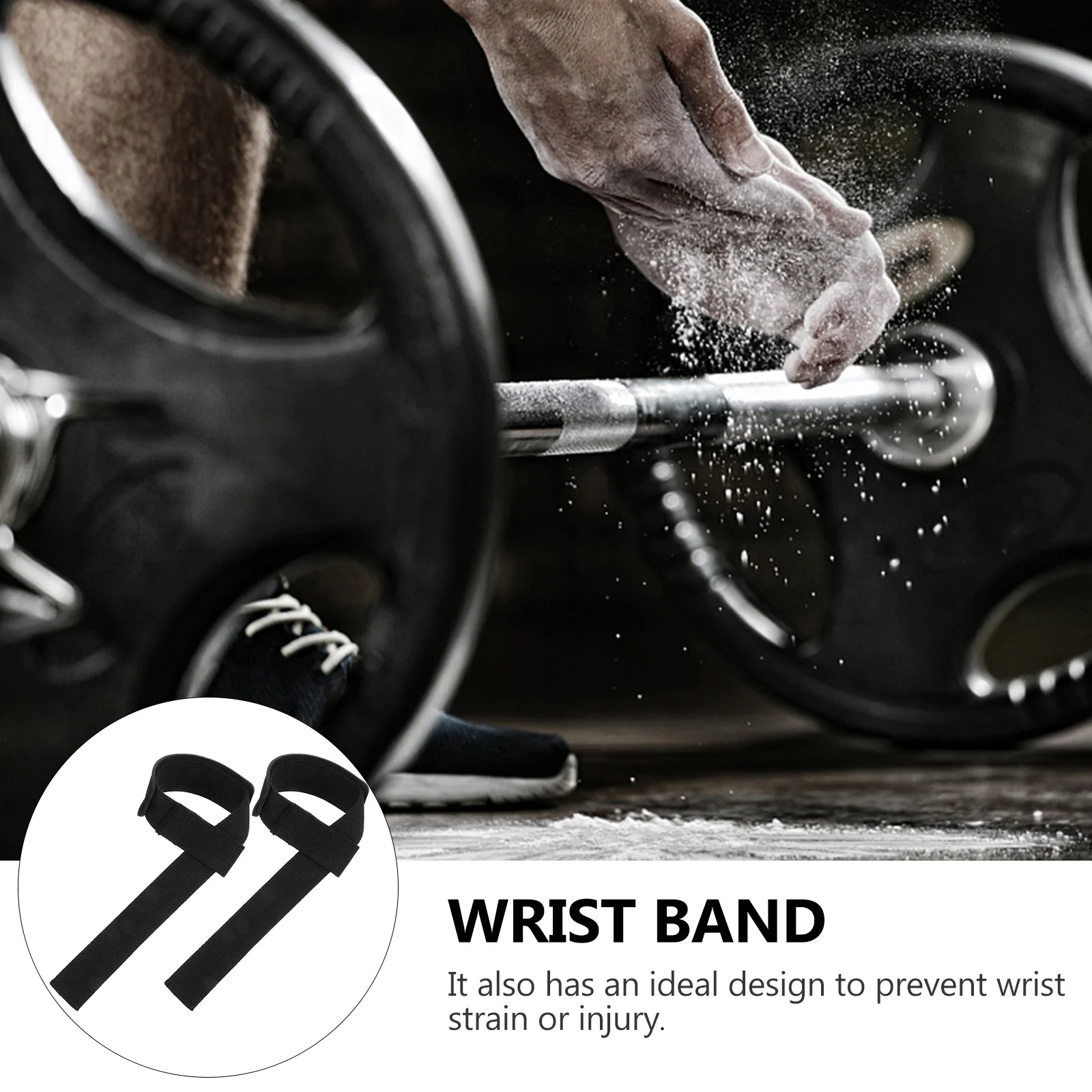 

2Pcs Wrist Band Support Protective Straps for Weightlifting Training Barbell Horizontal Bar Exercise Gym Wrist Protector