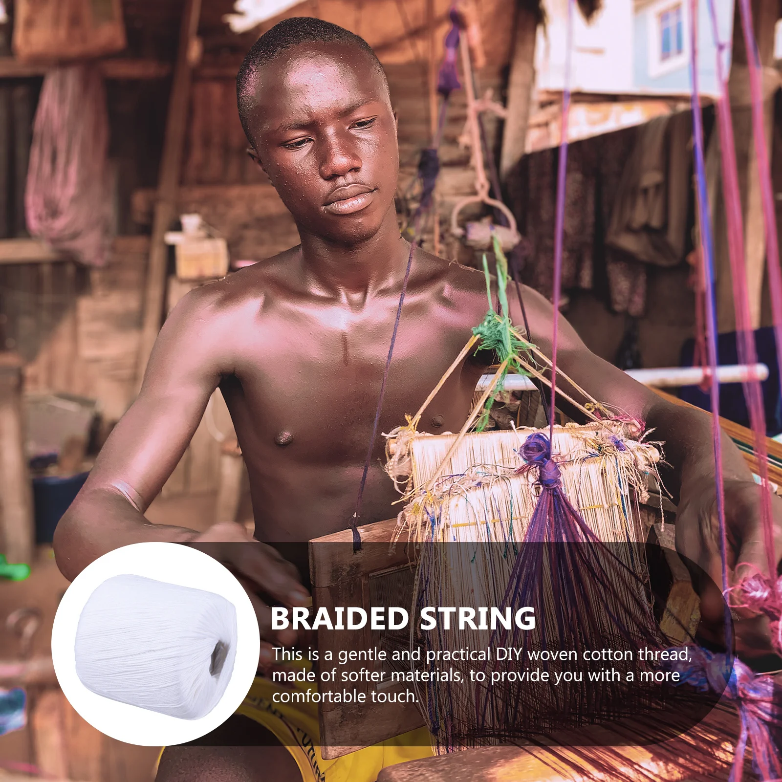 

1 Roll Cotton Crochet Yarn Soft Hand Knitting Rope For Diy Craft Braided String Macrame Cord Fresh Cotton Rope Handmade Knitting