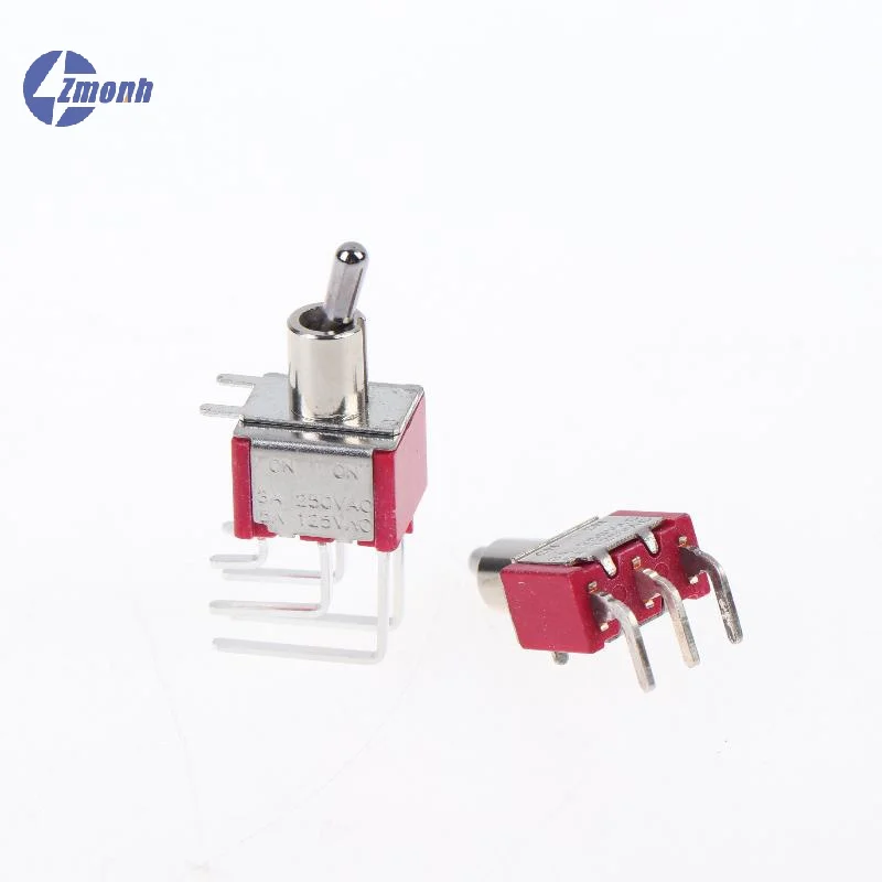 New！1 PCS T8019 8021 8301L Vertical Right Angle PC Thru-hole Trminal 3A Toggle Switch Salecome T80-T