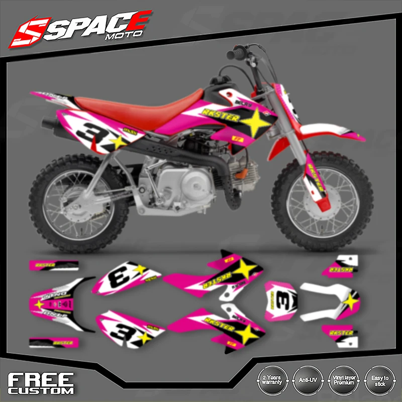 

SPACE Custom Motorcycle Graphics Background Decal for HONDA 2013 2014 2015-2021 CRF50 CRF 2000 2001-2012 CRF50 Stickers Kits 03