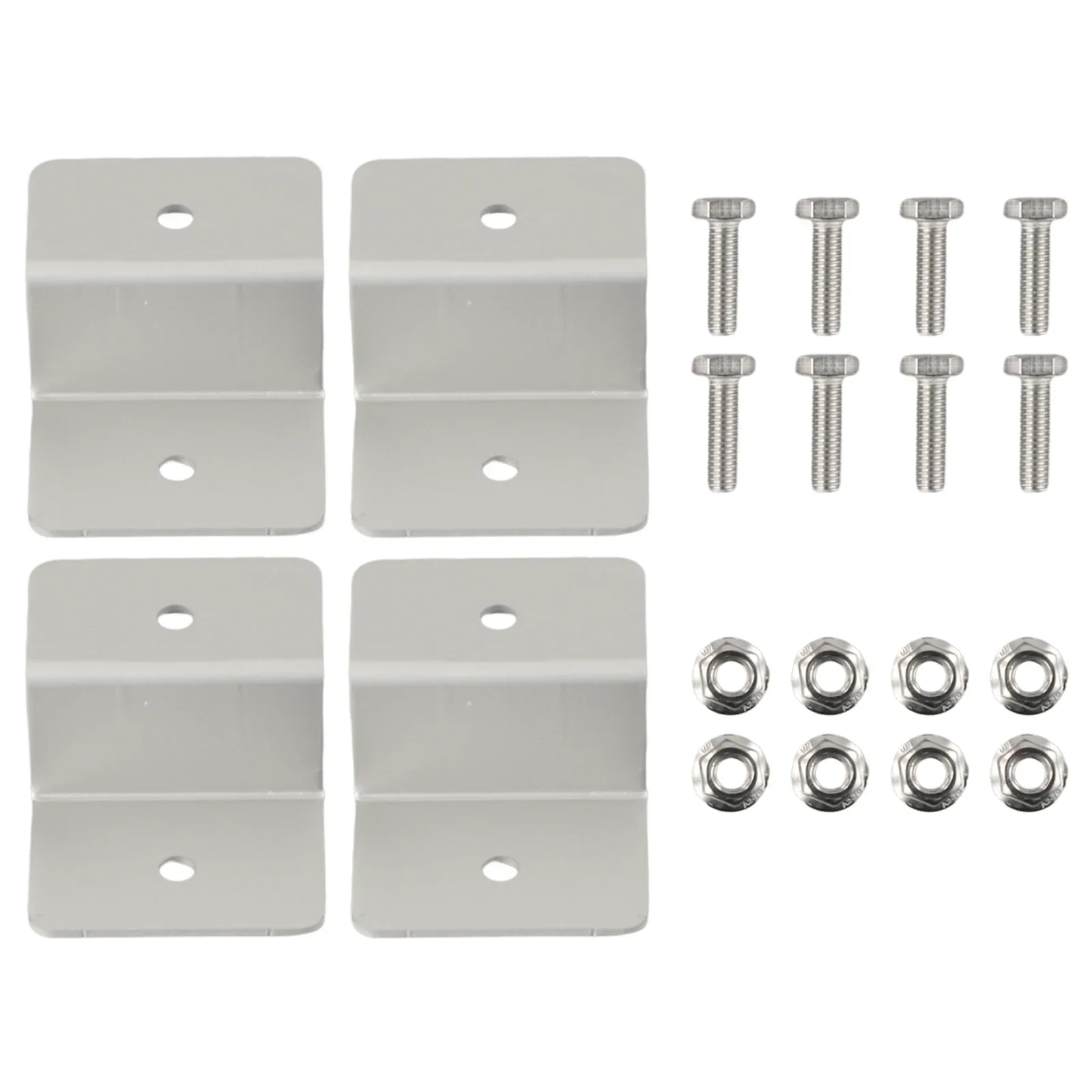 Easy to Install Solar Panel Mounting Brackets, 4pcs Z Style Panel Mounts, Wide Compatibility, Stainless Steel Fasteners