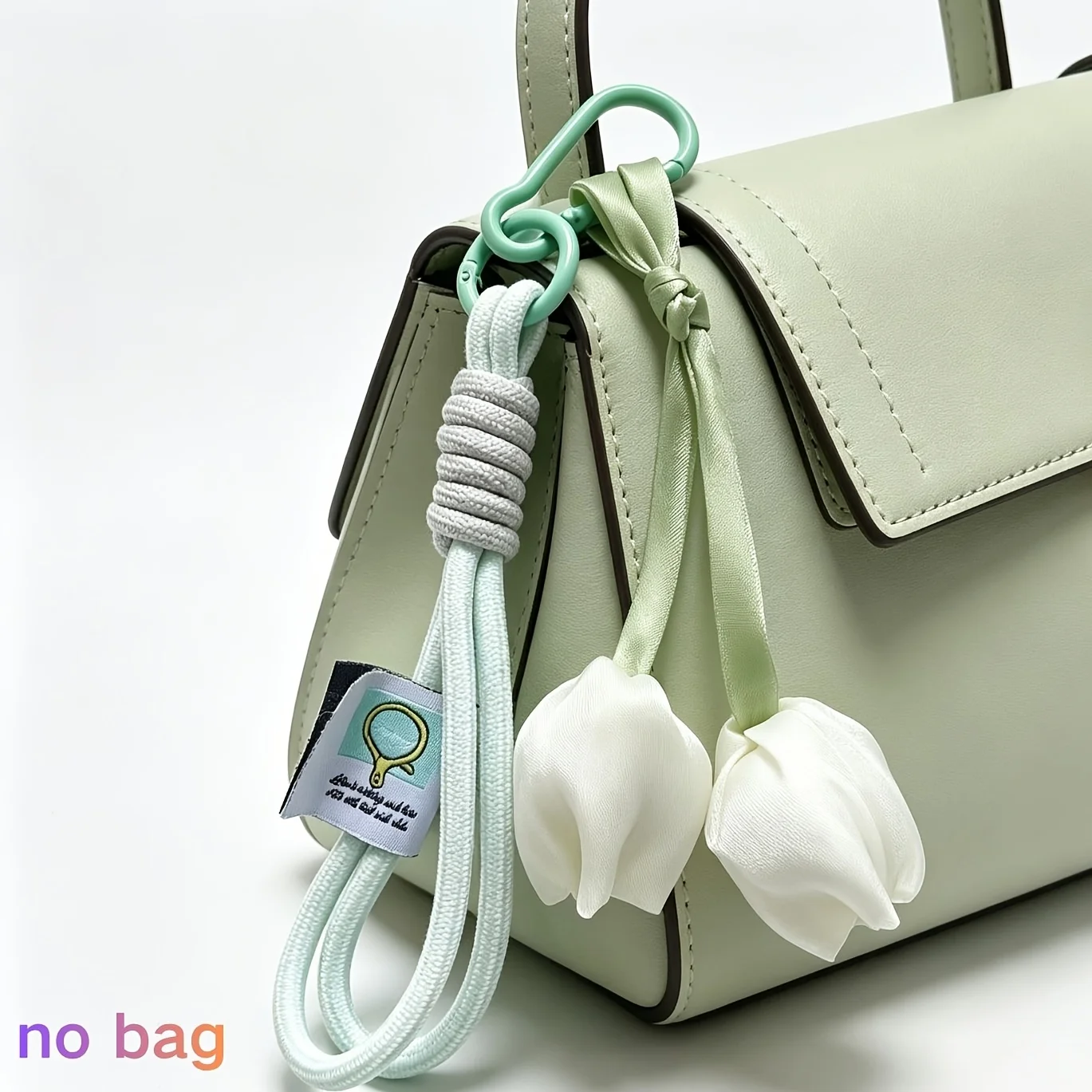 Cute Flower Bud Keychain Handmade Simulation Flower Bag Charm Versatile Accessory for Women's Handbags And Keys