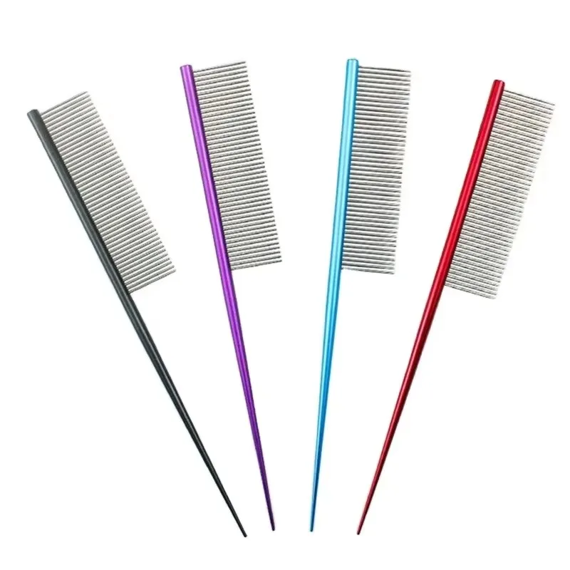 

10pcs Professional Cat and Dog Hair Grooming Comb Stainless Steel and ABS Plastic for Removing Tangles and Knots Cleaning Featur