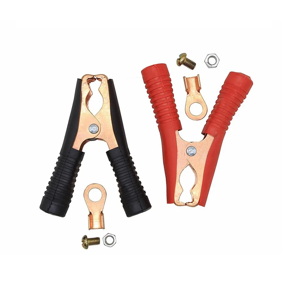 Hot Copper-Plated All-Inclusive Black And Red Spring Car Crocodile Clamps 100A Small Cable Battery Alligator Clips