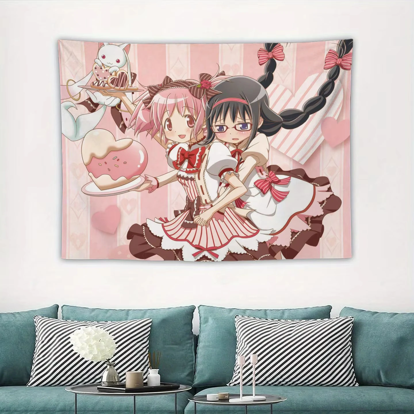 1 Stück M-Madoka M-Magica Wandteppich, Magic Girl Anime Wandbehang, ideal für Anime-Fans, Schlafzimmer, Wohnheim, Heimdekoration und Wandkunst – Detail 5