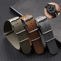 Ribbed Strap For Military Ballistic Fabric Replacement Watchband 18mm 20mm 22mm for Seiko for Casio Nylon Watch Band Accessories