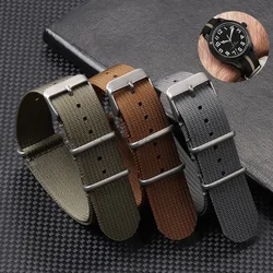 Ribbed Strap For Military Ballistic Fabric Replacement Watchband 18mm 20mm 22mm for Seiko for Casio Nylon Watch Band Accessories