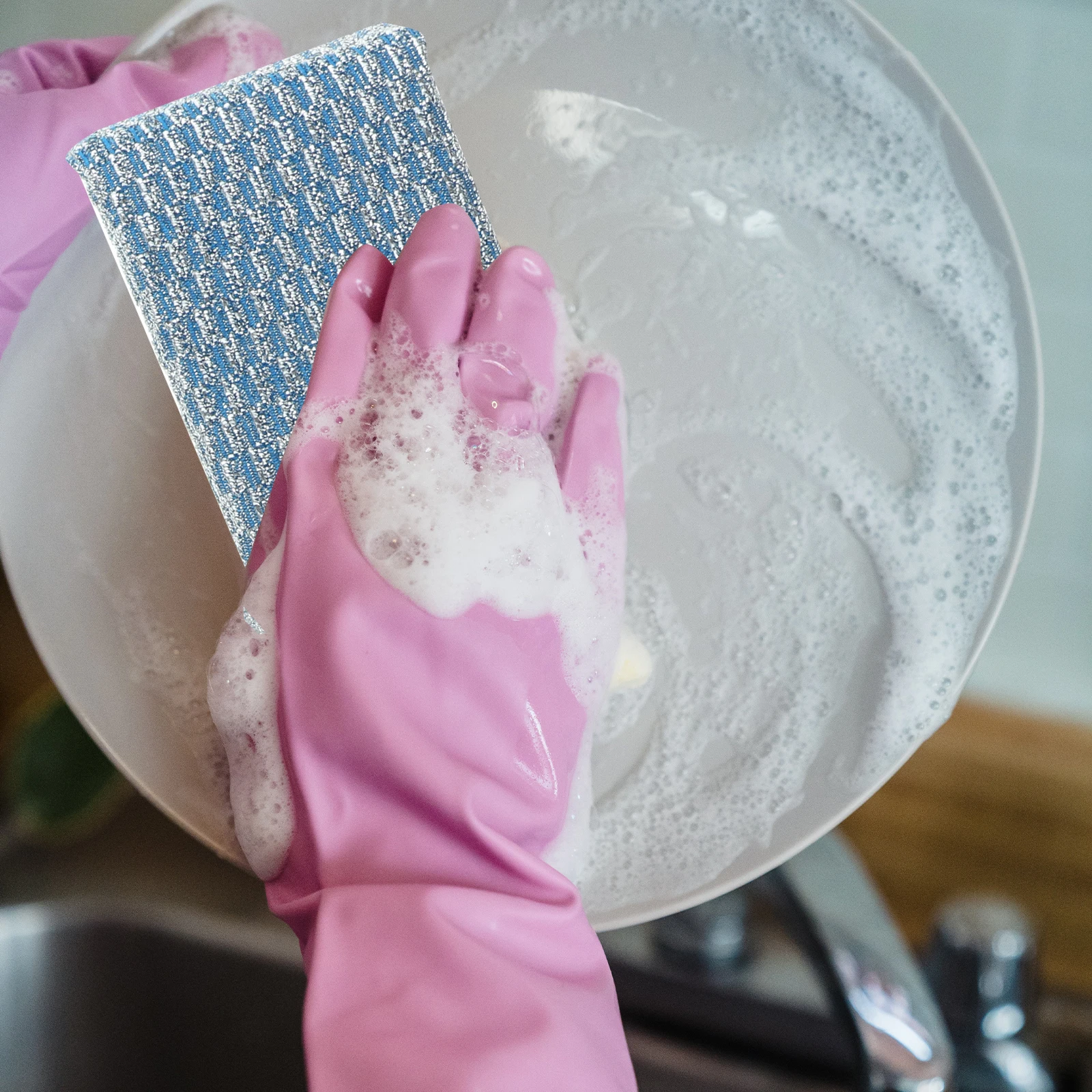 

20pcs Kitchen Sponge Dish Scrubbers Heavy Duty Cleaning Sponges for Dishes Reusable Durable Multi Functional Pads