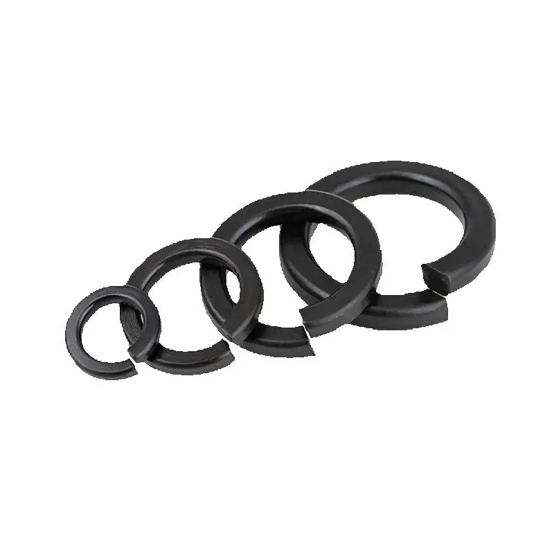1000pcs Carbon Steel Black Oxide Gasket Spring Lock Washers Set M2-M6 Size Grade 8.8 Hardware And Manufacturing Grade Fastener
