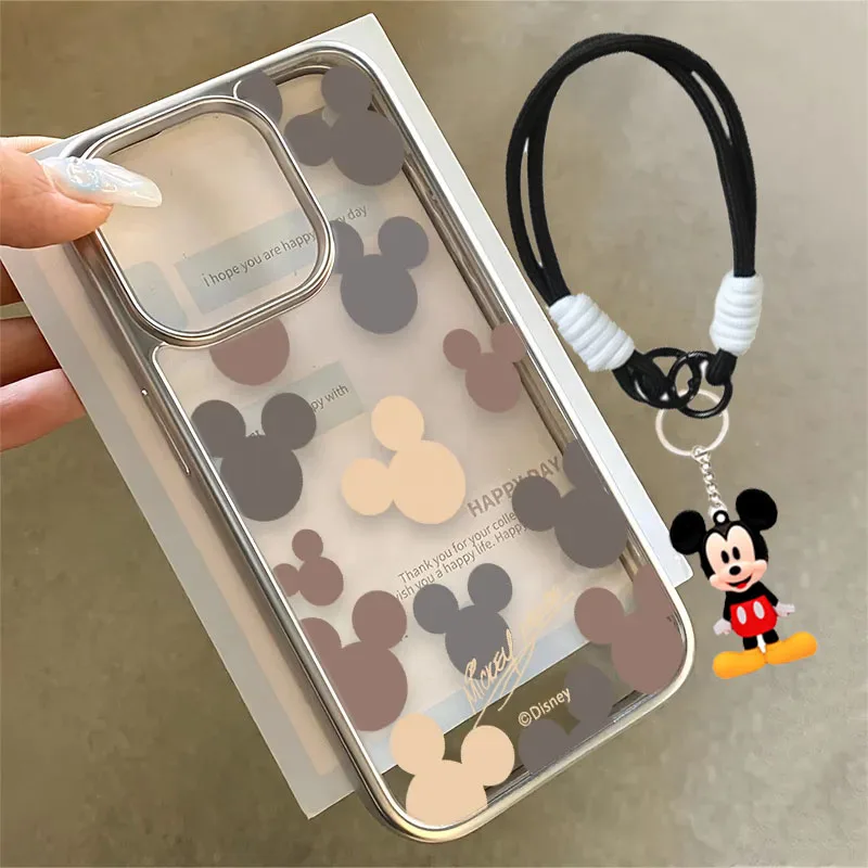 New Disney Mickey Mouse Fashion Phone Case For iPhone 16 15 14 11 Pro Max 12 13 Pro XS MAX 7 8 Plus High Quality Back Cover Y2K