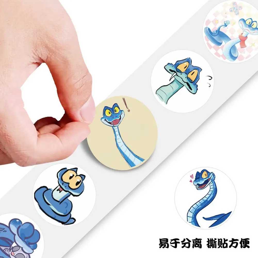 500Pcs/Roll Zootopia 2 Gary Snake Sealing Stickers Cute Snakes Cartoon Roll Decal DIY Luggage Phone Guitar Scrapbook Kid Toys
