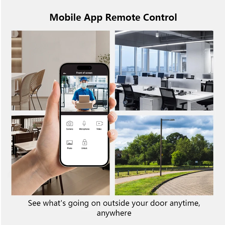 1080P Wifi Building Model IP Tuya Intercom System With RFID Card & Password Video Door Phone For IOS/Android Free APP