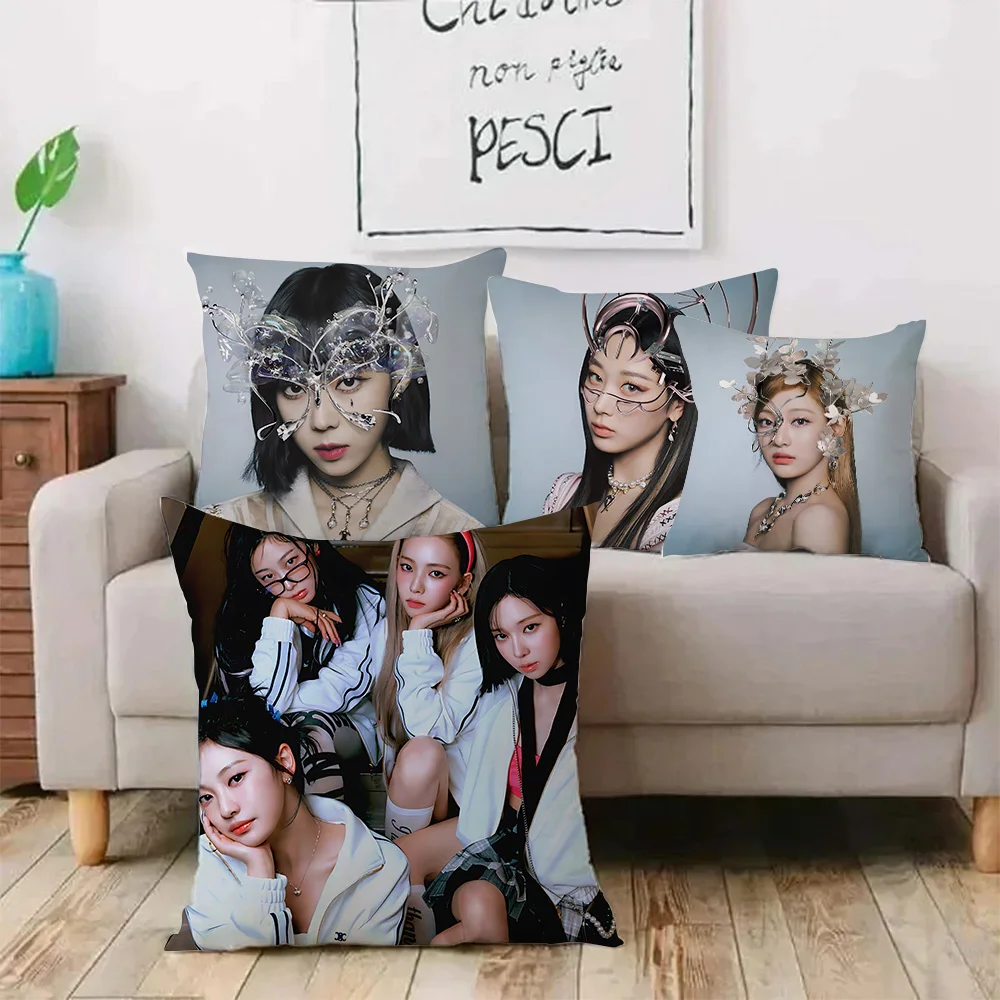 AespaS Pillow Covers Cartoon Sofa Decorative Home Double-sided Printing Short Plush Cute Cushion Cover