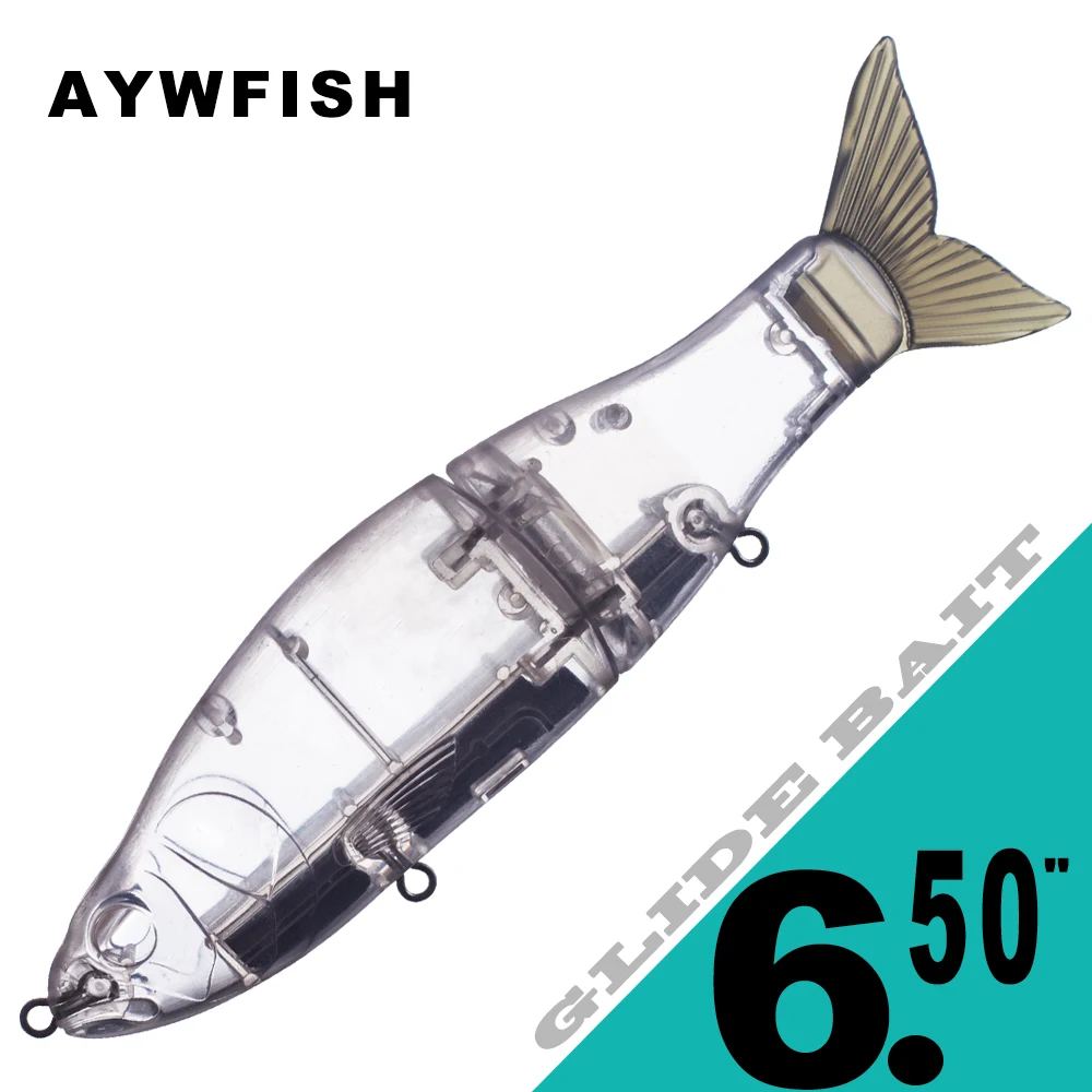 

AYWFISH 5 шт. Неокрашенная скользящая приманка, искусственная жесткая Рыболовная Снасть 6.5IN, скользящая приманка, плавающая приманка, заготовки для рыбной ловли, приманки «сделай сам»