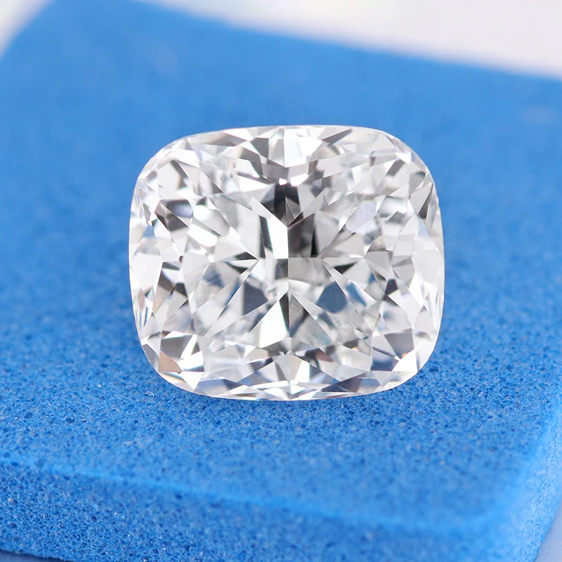 Certificado ici provençal 5ct, corte de almofada alongada, diamante cultivado em laboratório e/vs1, excelente diamante cvd, pedra solta para fazer jóias