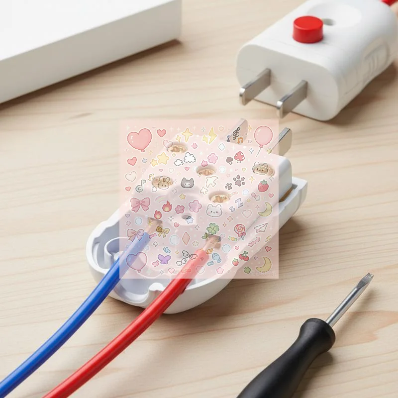 10A 250V 2 Prong Electrical Plug With On Off Switch Flame Retardant Shell For Home Office Daily Use