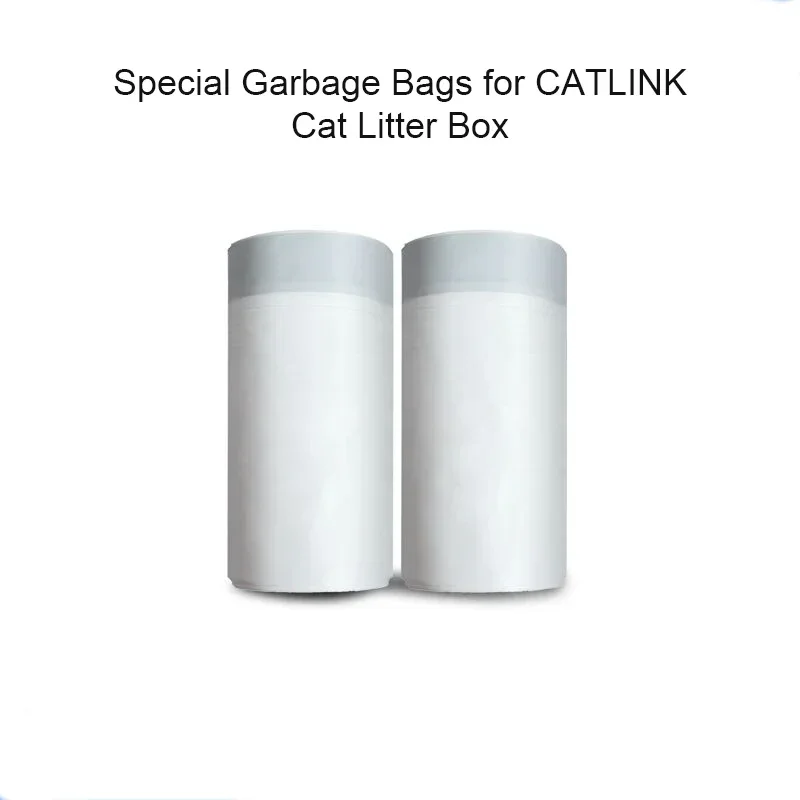 

Poop Bags with Drawstring Closure for Catlink, Automatic Self Cleaning Cat Litter Box, 2 Rollers, 40Pcs Bags