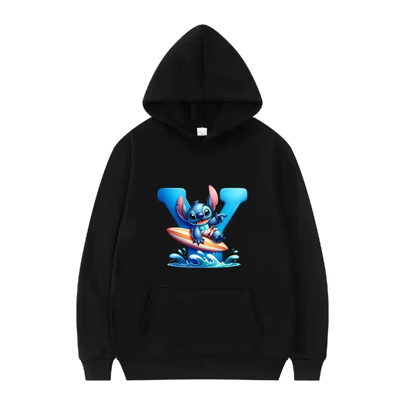 เสื้อฮู้ดดี้ลายดิสนีย์สติทช์สำหรับผู้หญิง ตัวอักษร F ผ้าฟลีซทรงหลวม สีขาว แฟชั่นฤดูใบไม้ผลิ เสื้อผ้า เสื้อพูลโอเวอร์ เสื้อฮู้ดดี้ราคาถูกสำหรับผู้หญิง เสื้อสเวตเชิ้ตสำหรับผู้ชาย