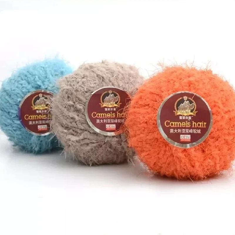 

50g/ball Fuzzy Plush Knitting Yarn Crochet Threads Soft Chunky Yarn Bulky DIY Hats Scarves Sweaters Toys Blankets Carpets Yarn