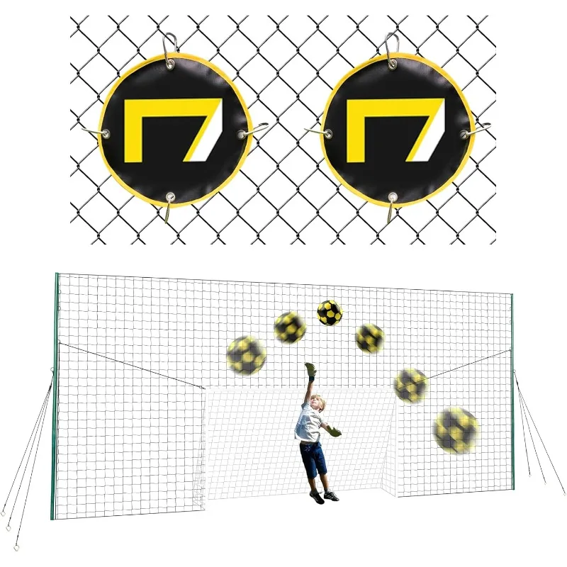

Soccer Goal & Backstop Net with Rebounder | All-in-One Backyard Soccer Training Equipment