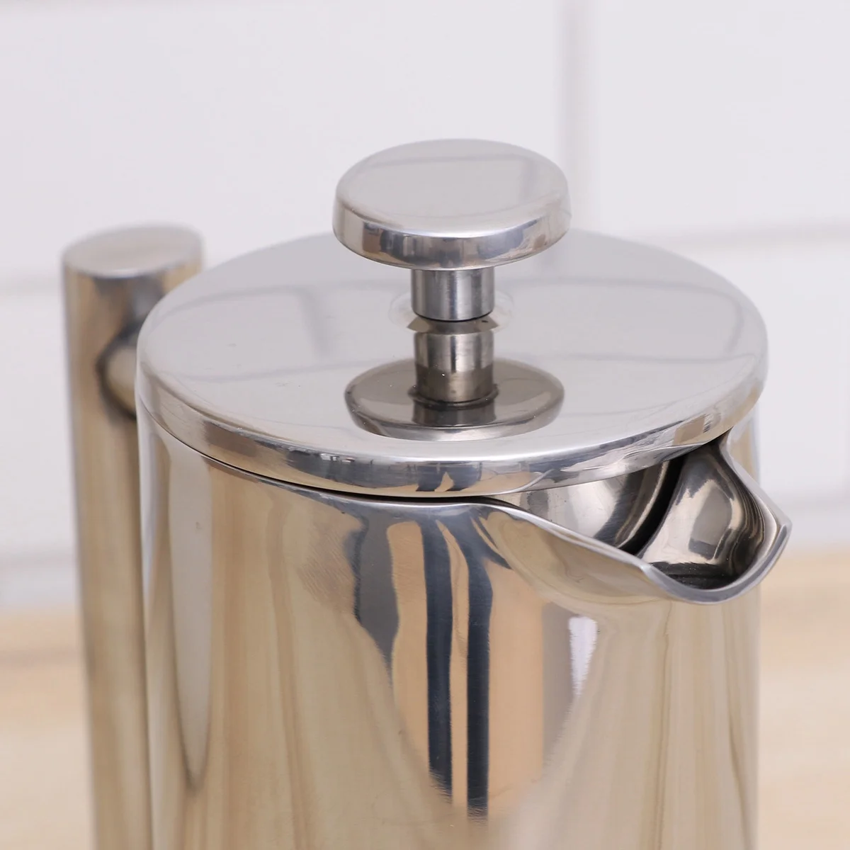 

350Ml Stainless Steel French Press Coffee Maker Tea Infuser Double Wall Heat Resistant Glass Mug For Camping Travel Outdoor