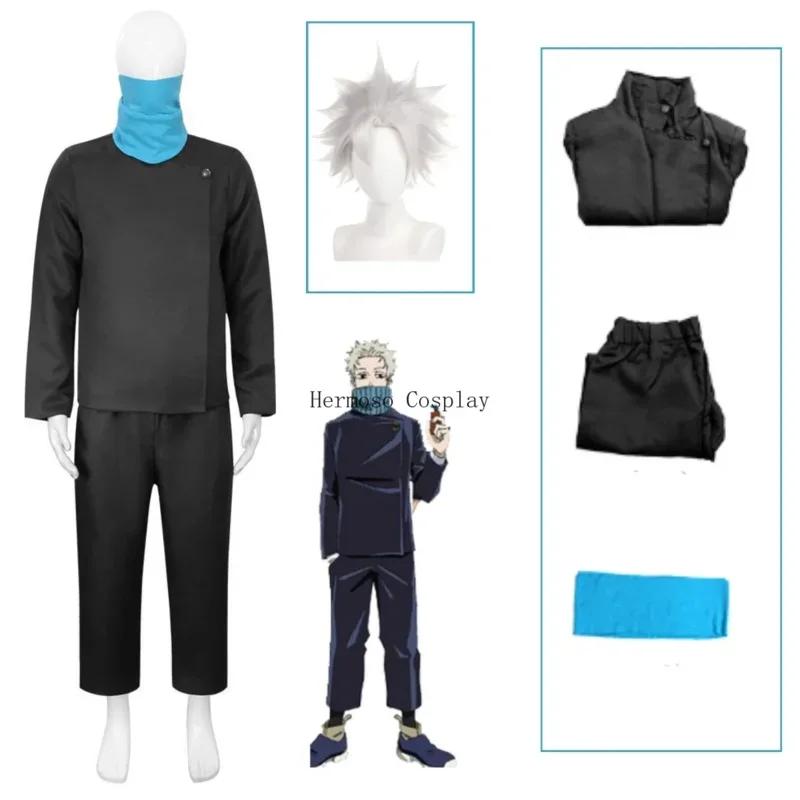 Inumaki Toge Cosplay Costume Jujutsu Kaisen Cosplay Costume Wig Halloween Christmas Party School Uniform Outfit Men Woman