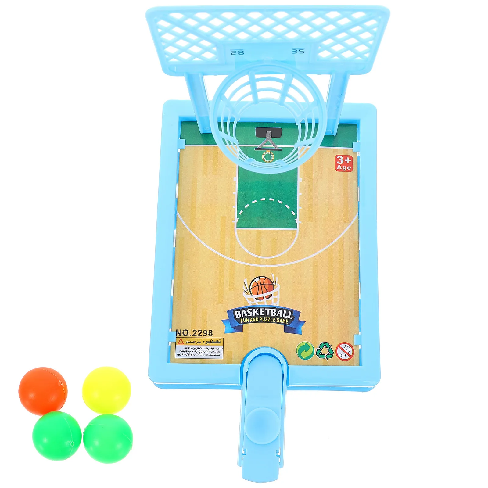 Tabletop Basketball Desktop Game with 4 Balls Mini Interactive Shooting Game for Early Learning and Coordination