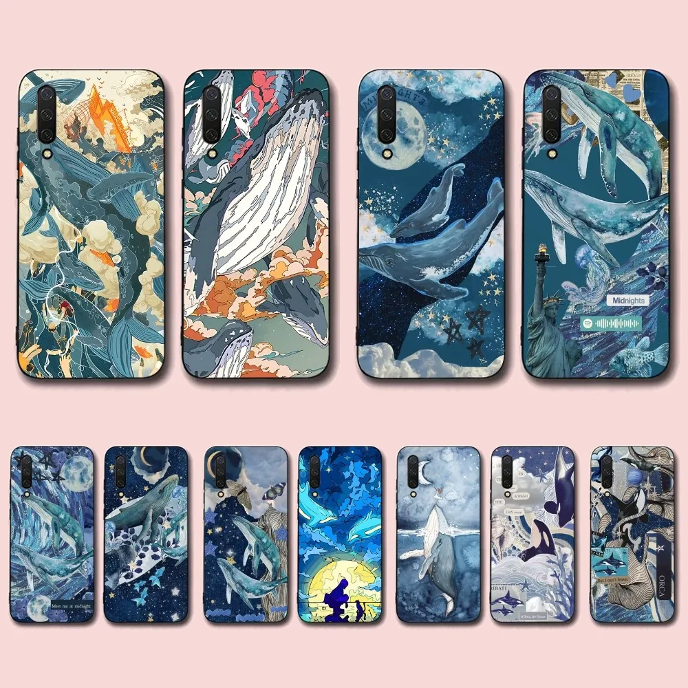 Killer Whale Phone Case For Xiaomi Mi 5X 8 9 10 11 12 Lite Pro 10T PocoX3pro PocoM3 Note 10 Pro Lite