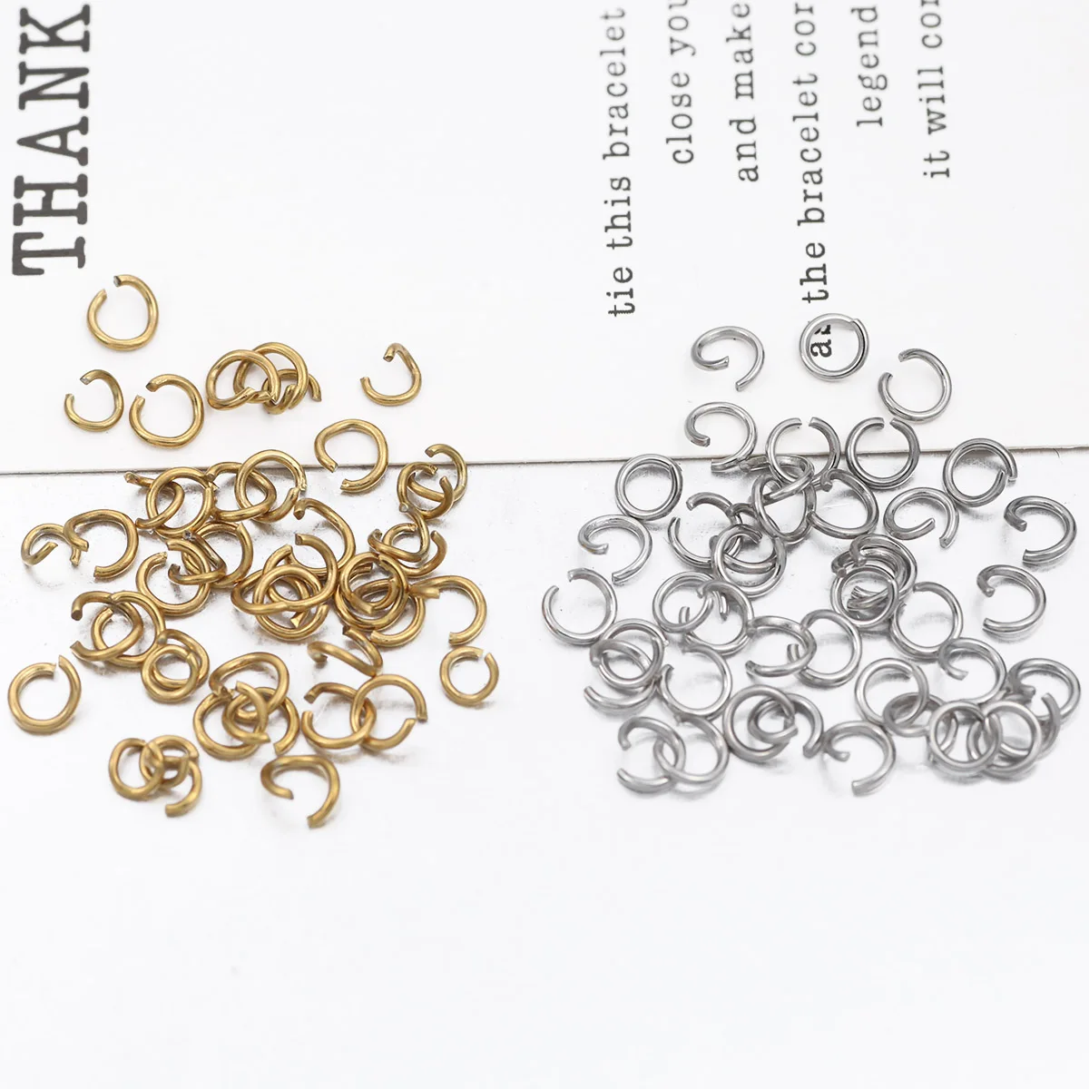 

100pcs Open Jump Rings Width 3~8mm Stainless Steel Jewerly Making Supplies Accessorie DIY Necklace Connector Findings
