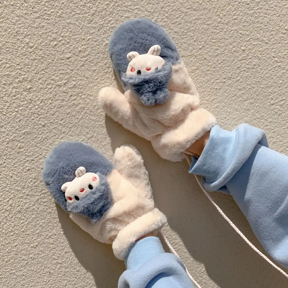 أزياء شاشة تعمل باللمس الكرتون القط الرسن قفازات الكورية نمط كامل فنجر القفازات يندبروف الدافئة ركوب الدراجات القيادة قفازات الشتاء