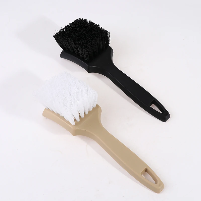 1 Pcs Car Tire Rim Brush Wheel Hub Cleaning Brushes Car Wheels Detailing Cleaning Accessories Black White Tire Car Washing Tool