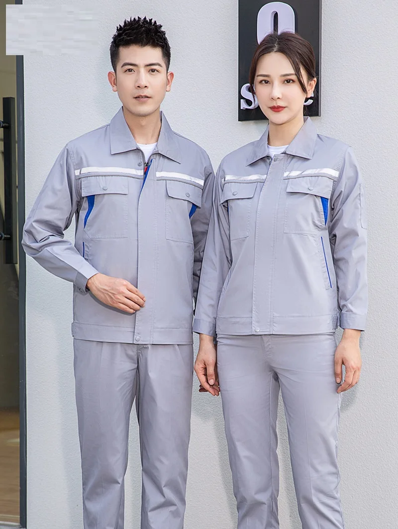Summer long sleeves protective clothing workwear sets customize workwear factory uniforms property maintenance employee uniforms