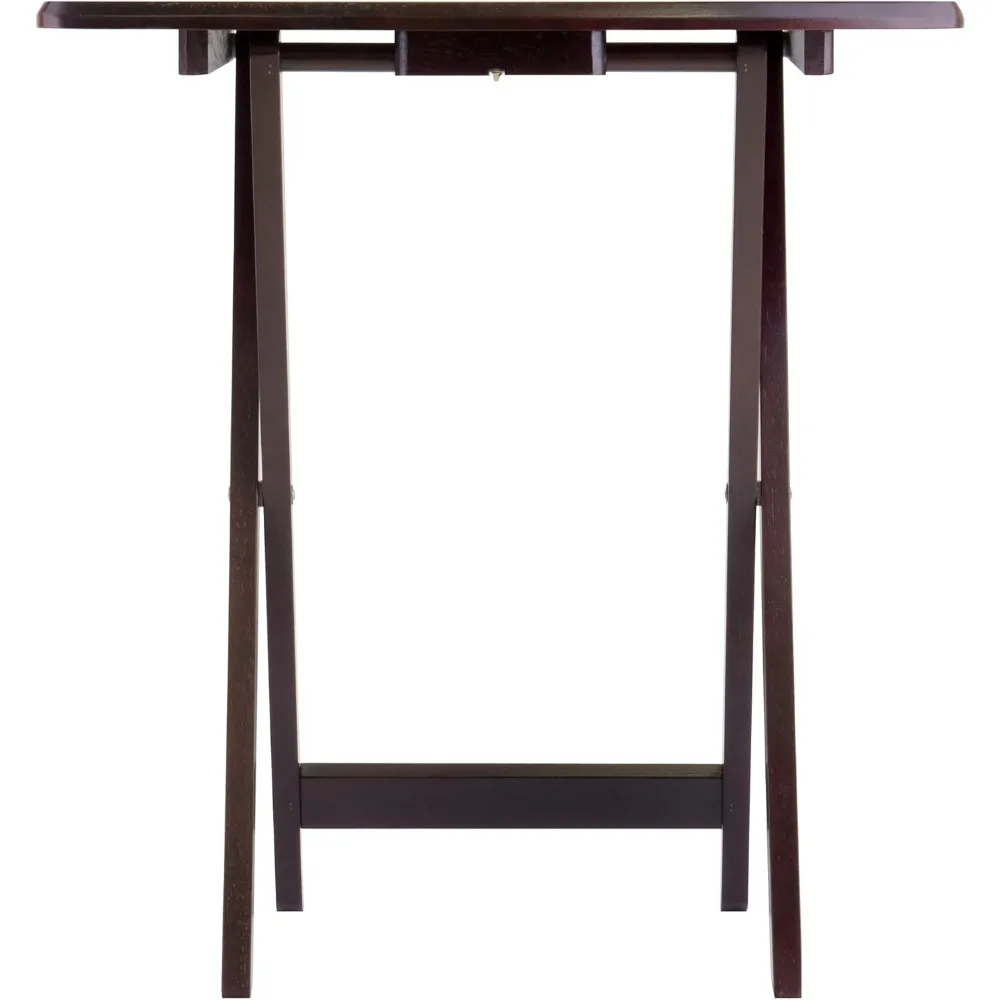 Elegante juego de mesa de centro para sala de estar, espresso de 26 pulgadas, colección de mesa de 4 piezas