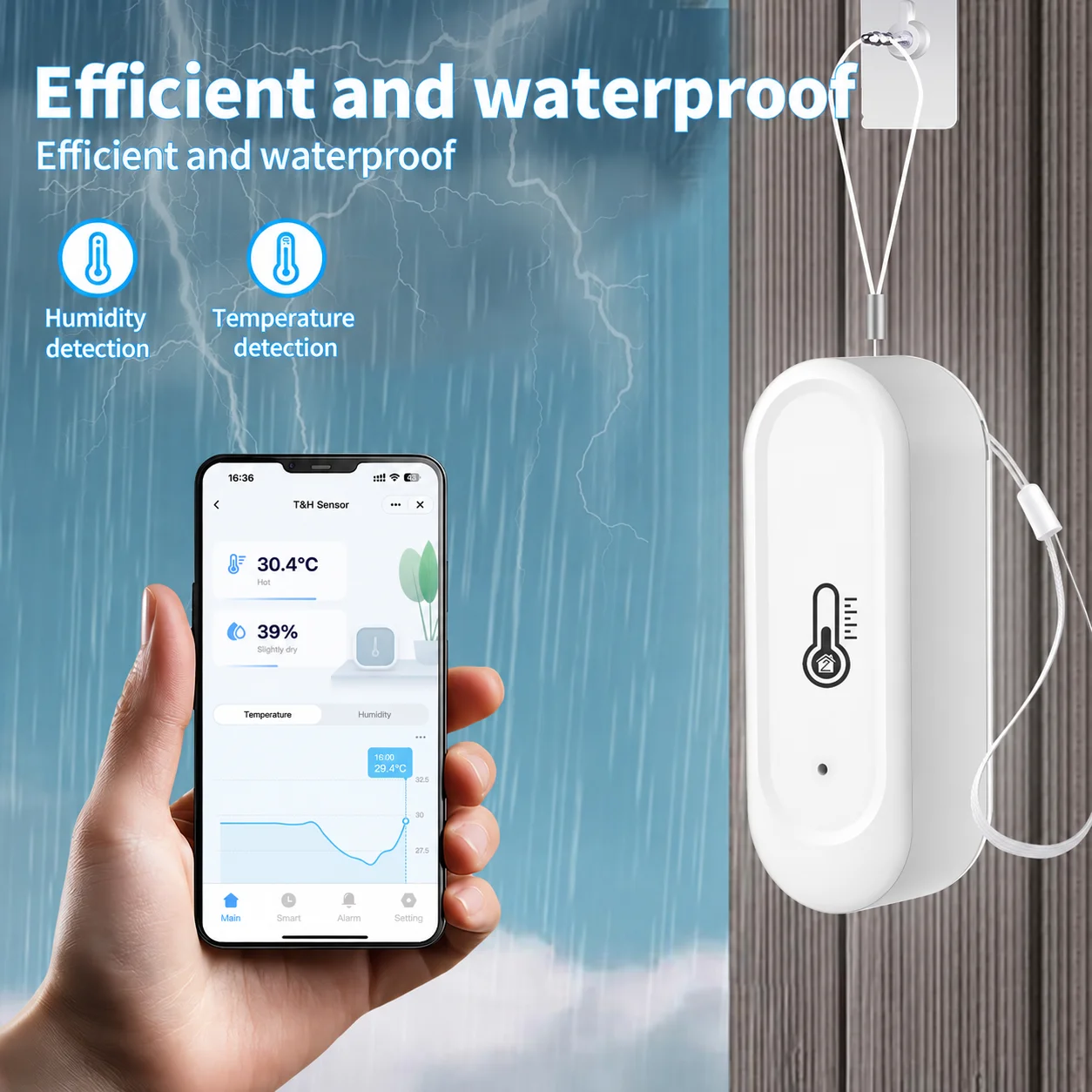 Tuya ZigBee Outdoor Temperature Humidity Sensor IP65 Waterproof Thermometer Hygrometer Smart Life APP Hub Required