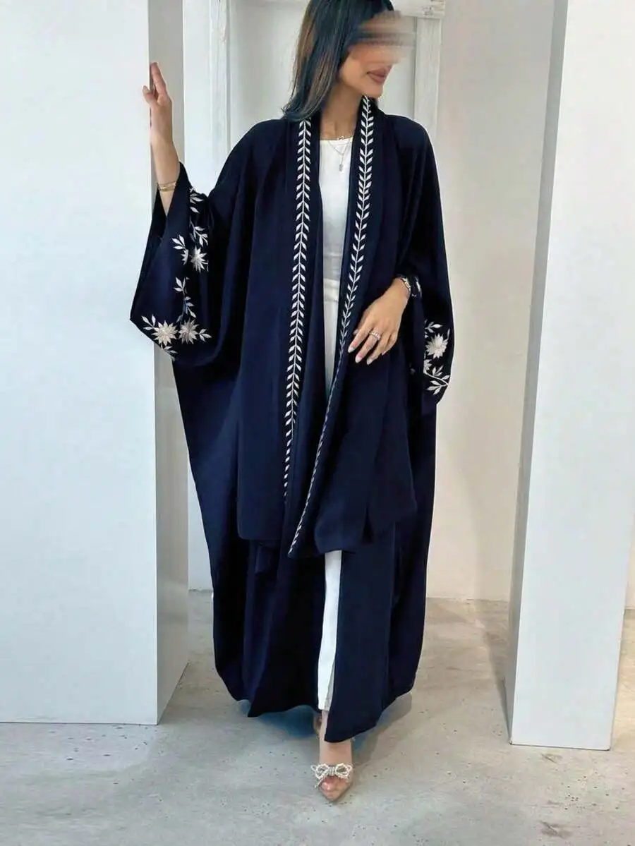 Embroidered Shawl and Abaya Set for Women