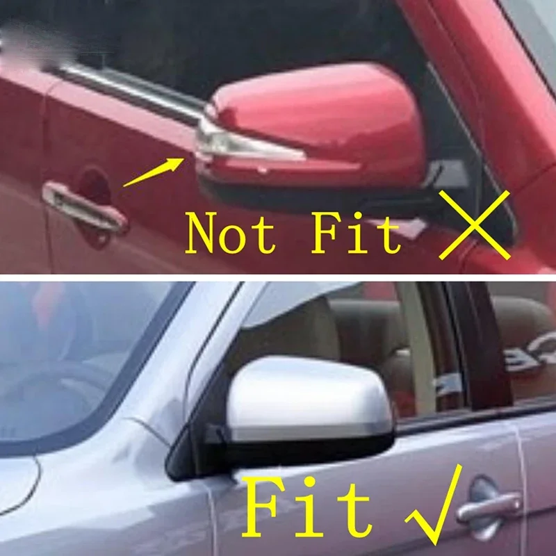 زوج الجانب الجناح مرآة قبعات يغطي إضافة على لميتسوبيشي لانسر EX سيدان/هاتشباك 2008-2012 غطاء مرآة غطاء الكسوة قذيفة ملصق #2