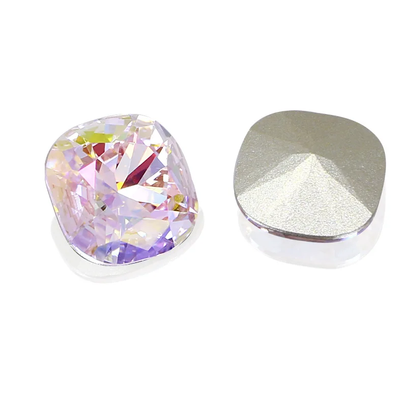 20 Pezzi di Strass Quadrati con Base Appuntita, Cristalli Diamantati per Decorazione Unghie, Accessori per Manicure