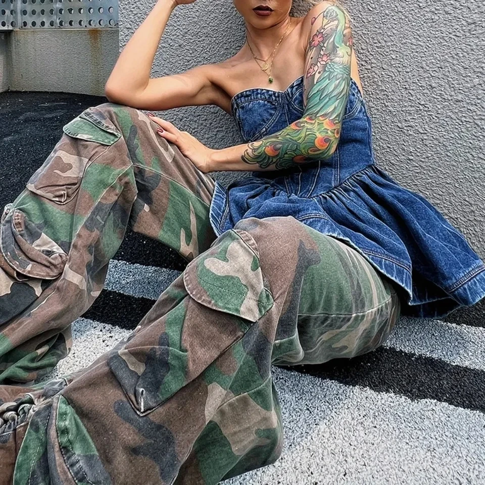 Women's Denim Strapless Top with A Sexy and Spicy Temperament, Fashionable and Commuting Style, Spring New Collection