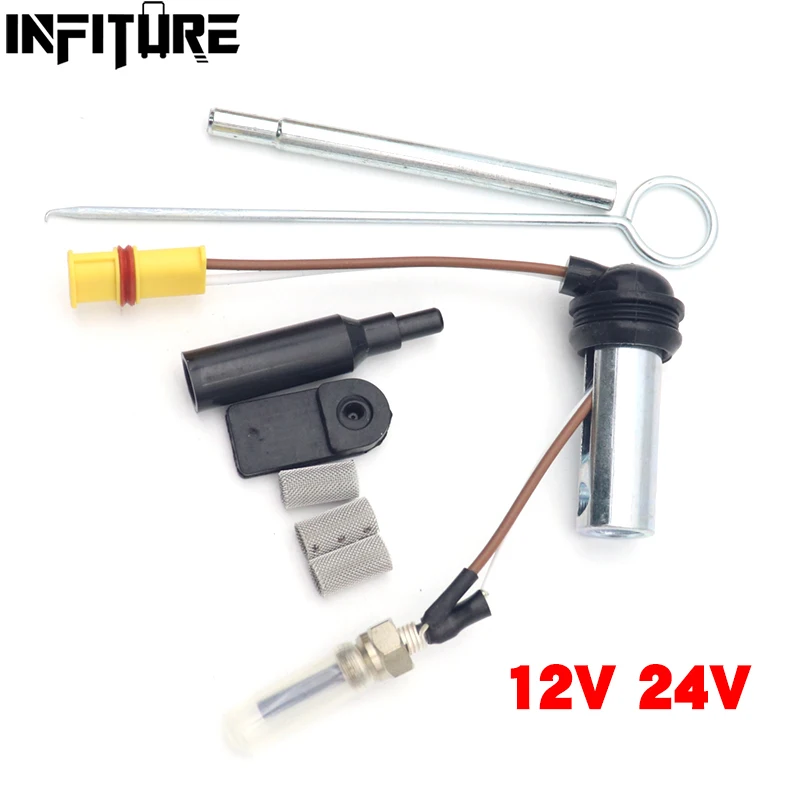 

12V/24V Glow Plug+Wrench+Strainer Car Heater Kits For Eberspacher Airtronic D2/D4/D4S 252070011100 252069011300 Car Truck Boat