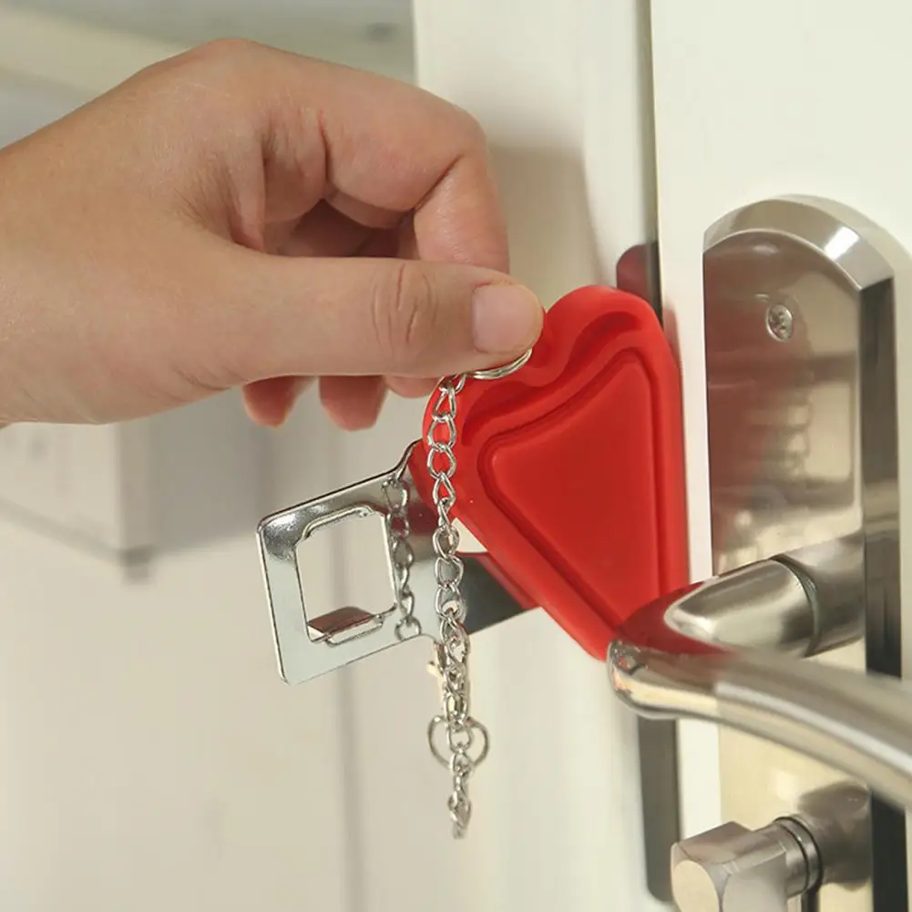Heavy Duty Door Security Lock Portable Door Lock for Home Travel Security No Drilling Door Stop for Privacy Additional for Hotel