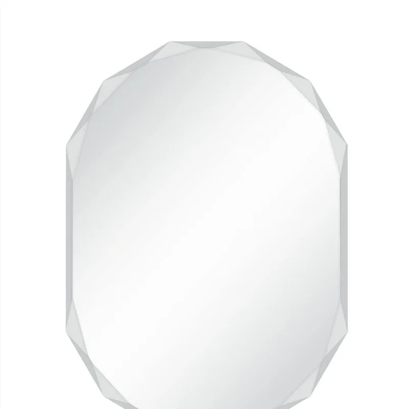 

Octagon hypotenuse bathroom mirror wall hanging sanitary toilet decorative mirror special shape
