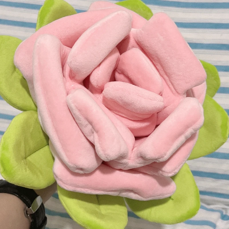 Cartoon Rose Plush Toy Soft Flannel Flower Bouquet Home Decor Home Bed Decoration Soft Stuffed  Valentines Day Gift