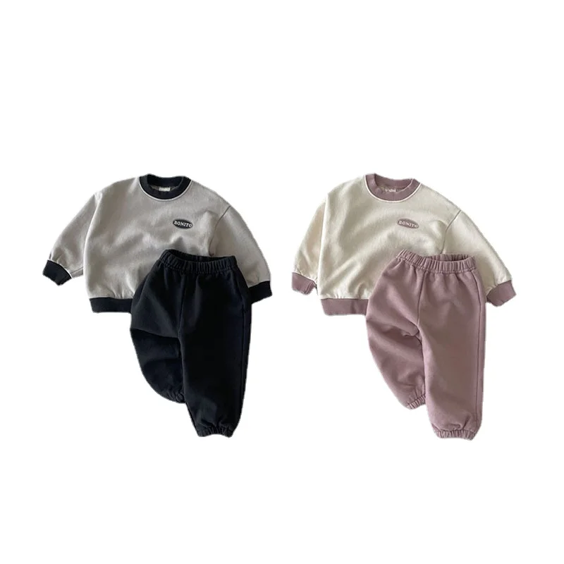 2024 Korea Style Baby\'s Sets Spring Autumn Soft Cotton Baby Clothing Set Casual  Baby Girl Toddler Boys Clothes Suit